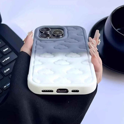 TSP48 Cute Phone Cases For iPhone 11, 15 Pro Max, Plus, XR, and XS Max - Gradual Colorful Clouds - Touchy Style