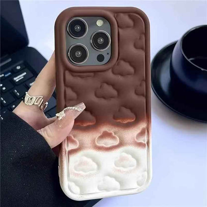 TSP48 Cute Phone Cases For iPhone 11, 15 Pro Max, Plus, XR, and XS Max - Gradual Colorful Clouds - Touchy Style