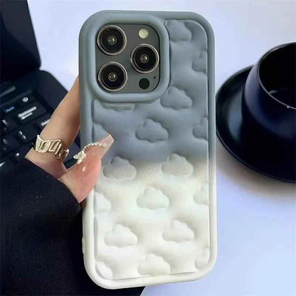 TSP48 Cute Phone Cases For iPhone 11, 15 Pro Max, Plus, XR, and XS Max - Gradual Colorful Clouds - Touchy Style