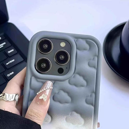 TSP48 Cute Phone Cases For iPhone 11, 15 Pro Max, Plus, XR, and XS Max - Gradual Colorful Clouds - Touchy Style
