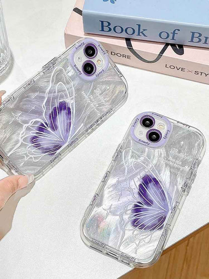 TSP86 Cute Phone Cases For iPhone 14, 13, 11, 15 Pro Max, 12 Pro, XS, XR, X, 8, and 7 Plus, and 14Pro and 13Pro - Transparent Girly Pattern - Touchy Style