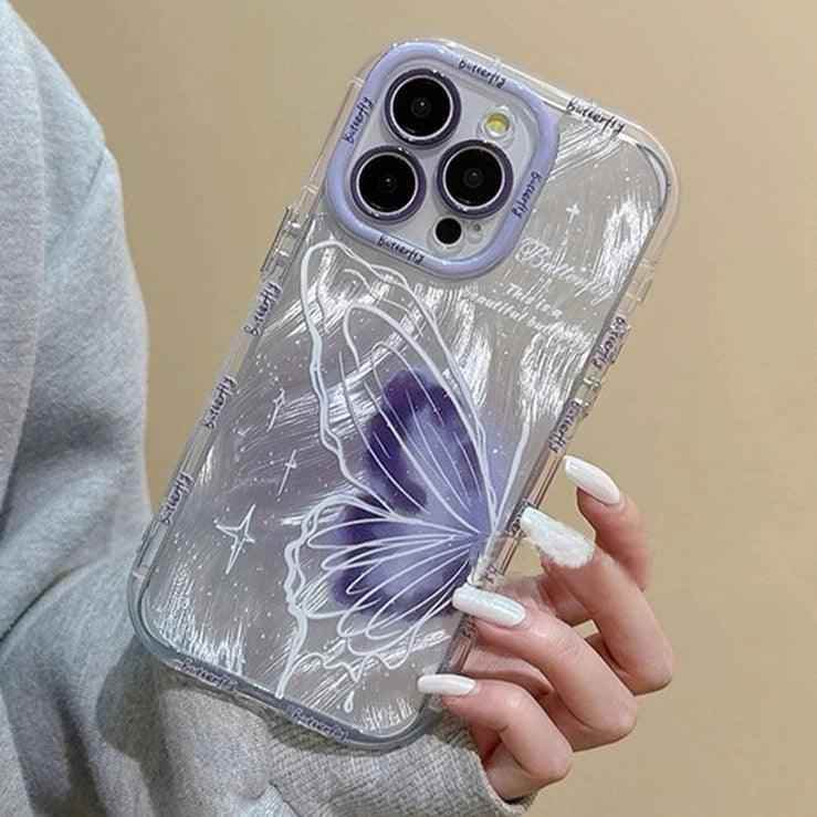 TSP86 Cute Phone Cases For iPhone 14, 13, 11, 15 Pro Max, 12 Pro, XS, XR, X, 8, and 7 Plus, and 14Pro and 13Pro - Transparent Girly Pattern - Touchy Style