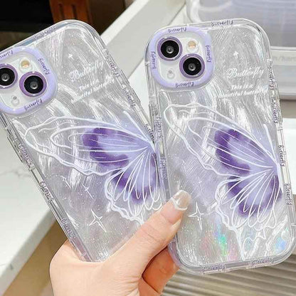 TSP86 Cute Phone Cases For iPhone 14, 13, 11, 15 Pro Max, 12 Pro, XS, XR, X, 8, and 7 Plus, and 14Pro and 13Pro - Transparent Girly Pattern - Touchy Style