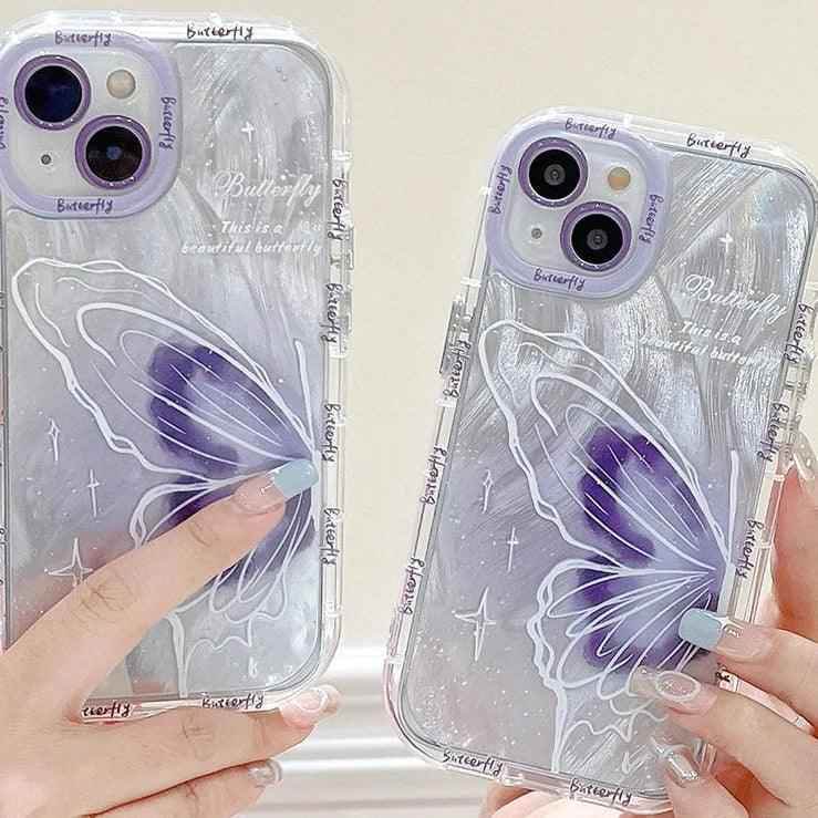 TSP86 Cute Phone Cases For iPhone 14, 13, 11, 15 Pro Max, 12 Pro, XS, XR, X, 8, and 7 Plus, and 14Pro and 13Pro - Transparent Girly Pattern - Touchy Style