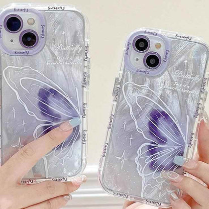 TSP86 Cute Phone Cases For iPhone 14, 13, 11, 15 Pro Max, 12 Pro, XS, XR, X, 8, and 7 Plus, and 14Pro and 13Pro - Transparent Girly Pattern - Touchy Style