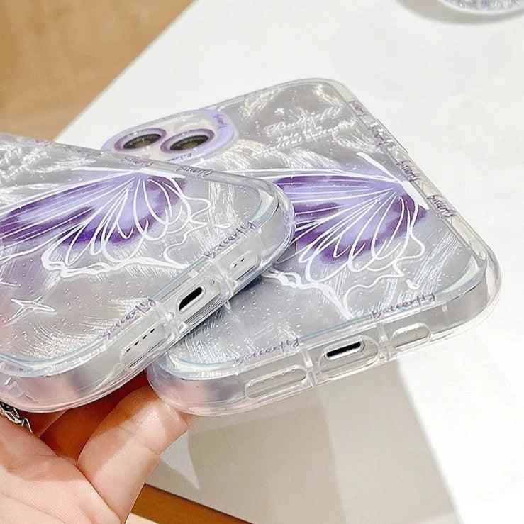 TSP86 Cute Phone Cases For iPhone 14, 13, 11, 15 Pro Max, 12 Pro, XS, XR, X, 8, and 7 Plus, and 14Pro and 13Pro - Transparent Girly Pattern - Touchy Style
