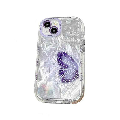 TSP86 Cute Phone Cases For iPhone 14, 13, 11, 15 Pro Max, 12 Pro, XS, XR, X, 8, and 7 Plus, and 14Pro and 13Pro - Transparent Girly Pattern - Touchy Style