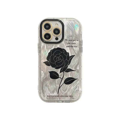 TSP87 Cute Phone Cases For iPhone 15 Pro Max, 14, 13, 11, or 12 - Glitter Silver Gradient Cover - Touchy Style