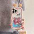 TSP88 Cute Phone Cases For iPhone 11, 12, 13, 14, 15 Pro Max - 3D Swimming Bear Frog Pattern - Wavy Cover - Touchy Style