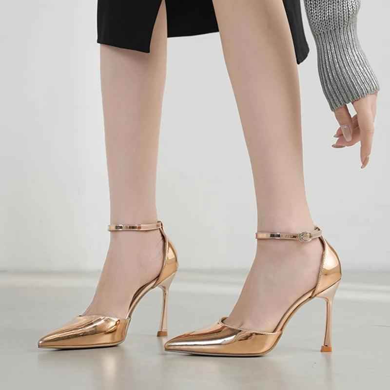 TSS33 Leather Pumps Thin High Heels - Women&
