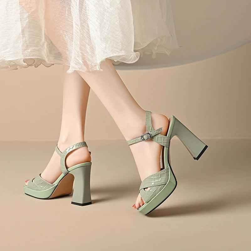 TSS37 Leather High Heels - Women&
