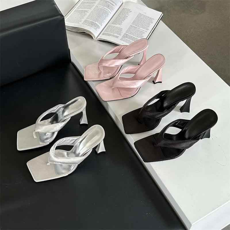 TSS39 Slides High Heels Sandals - Women&