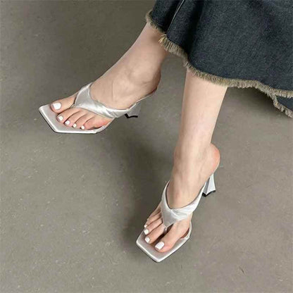 TSS39 Slides High Heels Sandals - Women&