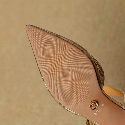 TSS72 Leather Thin High Heels - Women&