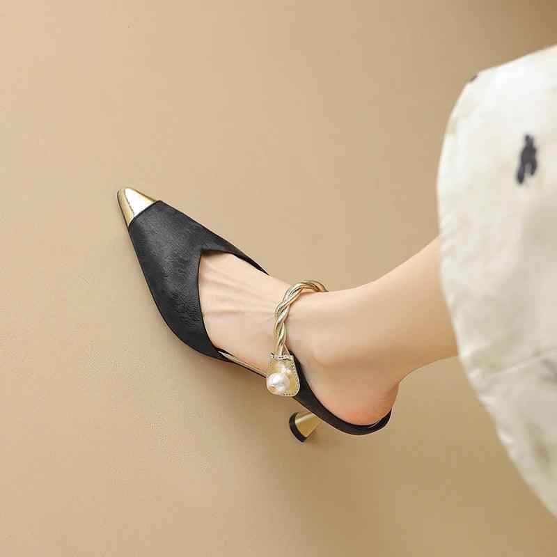 TSS77 Pearl Slingback Sandals - Women&
