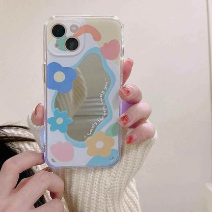 Tulip Flowers Mirror Cute Phone Cases For iPhone 15 14 11 12 13 Pro Xs Max X Xr 7 8 Plus SE - Touchy Style