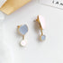 Two Irregular Shapes: TJ100 Drop Earring Charm Jewelry with Bump Color - Touchy Style .