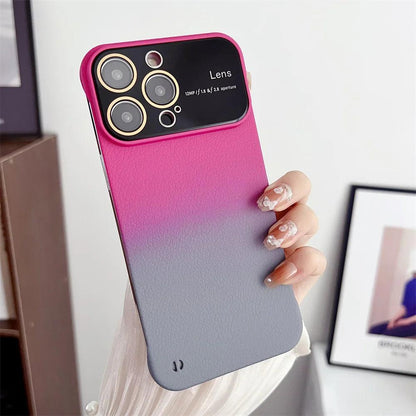Ultra-Thin Gradient Frameless Cute Phone Case for iPhone 15, 12, 13, 14, 13 Pro, and 14 Pro Max - Touchy Style .