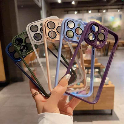 Ultra Thin Transparent Soft Cover Cute Phone Case with Silicone Bumper for iPhone 15, 14, 13, 12, 11 Pro Max, Mini - Touchy Style