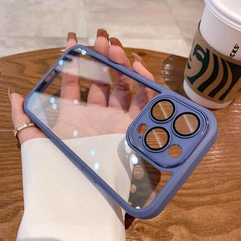 Ultra Thin Transparent Soft Cover Cute Phone Case with Silicone Bumper for iPhone 15, 14, 13, 12, 11 Pro Max, Mini - Touchy Style