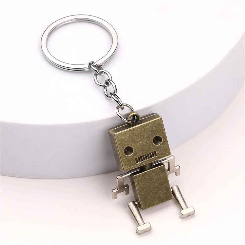 Unique Keychains - 3D Movable Joint Mini Robot - Bronze Color - TSKC7 - Touchy Style