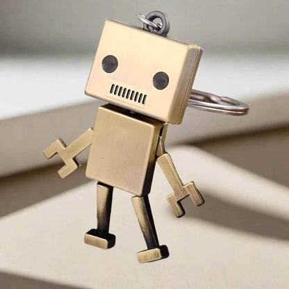 Unique Keychains - 3D Movable Joint Mini Robot - Bronze Color - TSKC7 - Touchy Style
