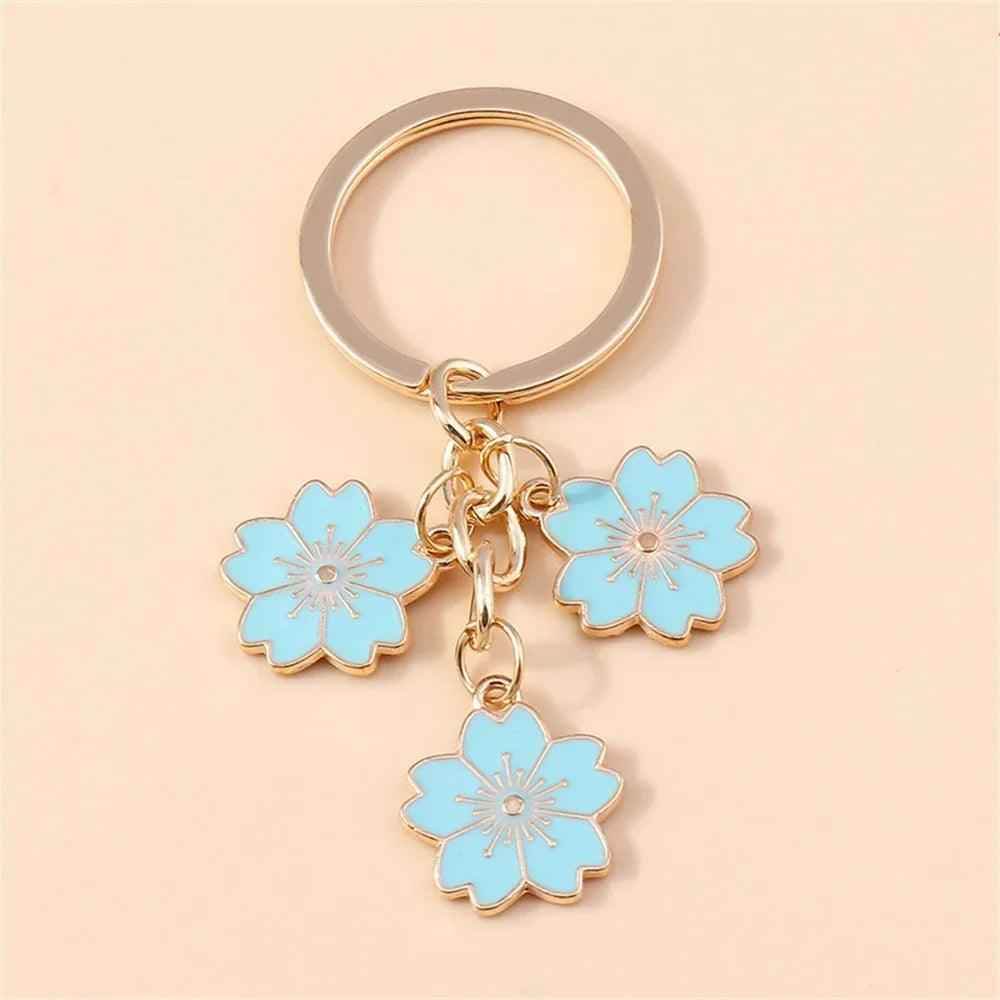 Unique Keychains - Cherry Blossom, Sakura Floral Tassel - TSKC6 - Touchy Style