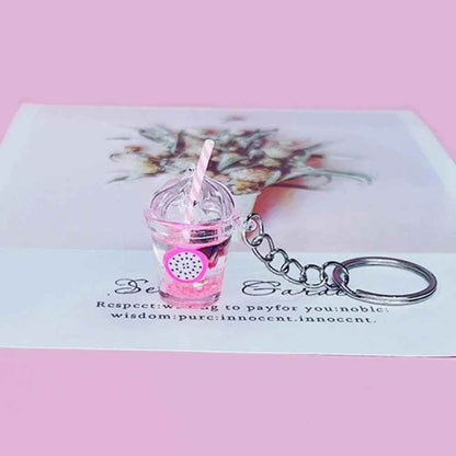 Unique Keychains - Cute Simulation, Acrylic Luminous Bubble Tea - TSKC3 - Touchy Style