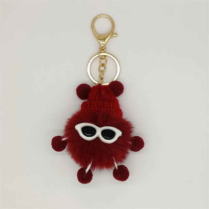 Unique Keychains - Pom Pom Doll - Metal Keyring - TSKC1 - Touchy Style