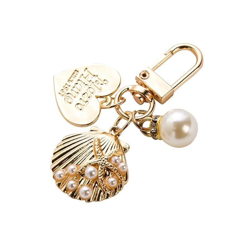 Unique Keychains Shell Conch Pearl Accessories DM909 - Touchy Style .