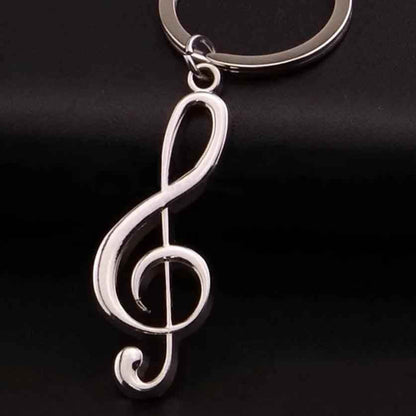 Unique Keychains - Simple Music Symbol - Metal Keyring - TSKC12 Design - Touchy Style