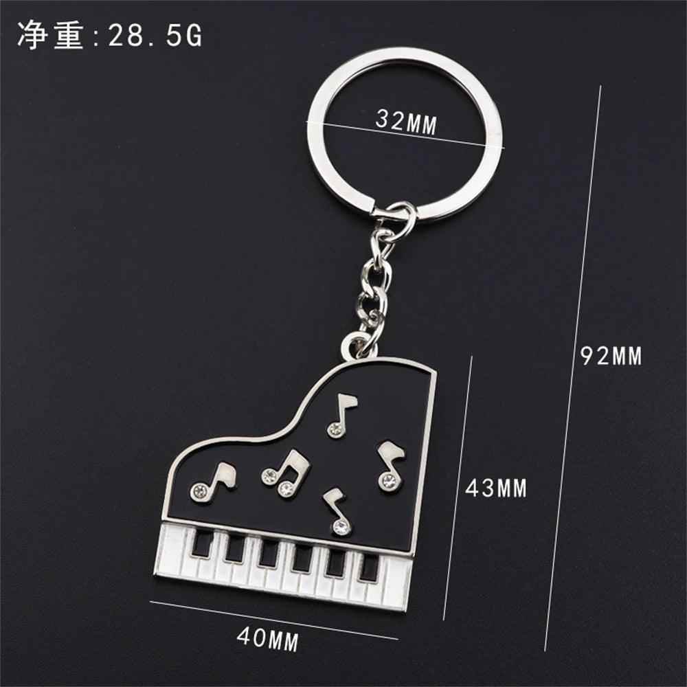 Unique Keychains - Simple Music Symbol - Metal Keyring - TSKC12 Design - Touchy Style