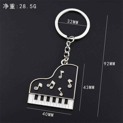 Unique Keychains - Simple Music Symbol - Metal Keyring - TSKC12 Design - Touchy Style