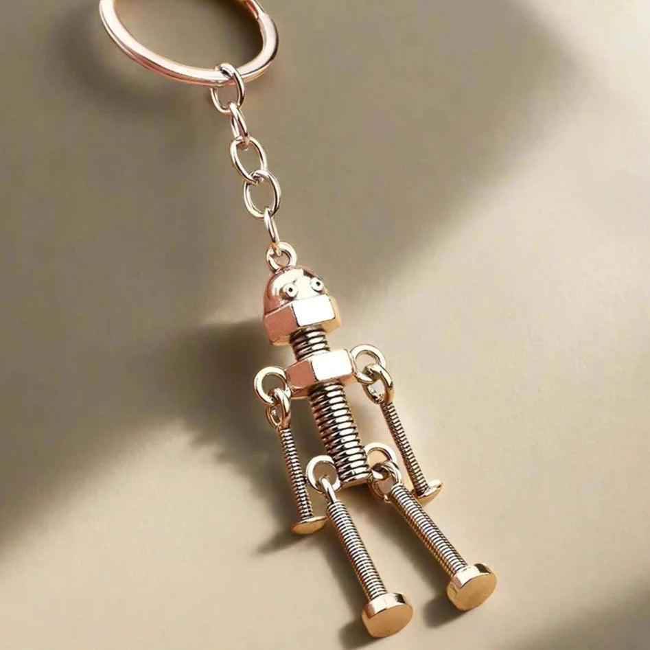 Unique Keychains - Vintage Robot - Movable Joint Robot