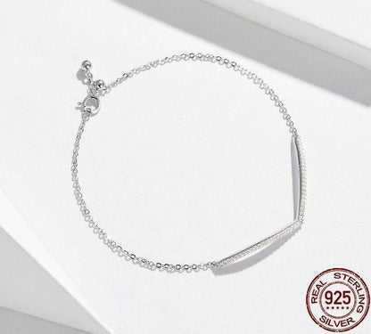 V Shape Geometric Silver Bracelet Necklace Charm Jewelry - Touchy Style .