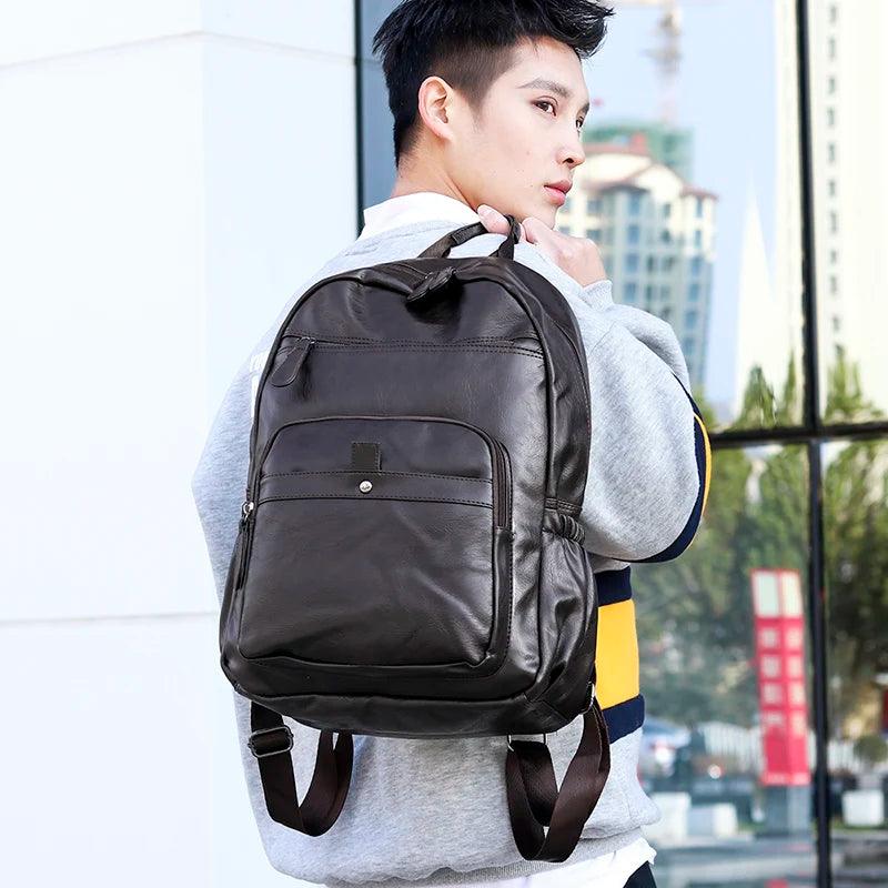 V7 Cool Backpack - Casual, Fashion, Waterproof, and Leather Travel Bag - Touchy Style