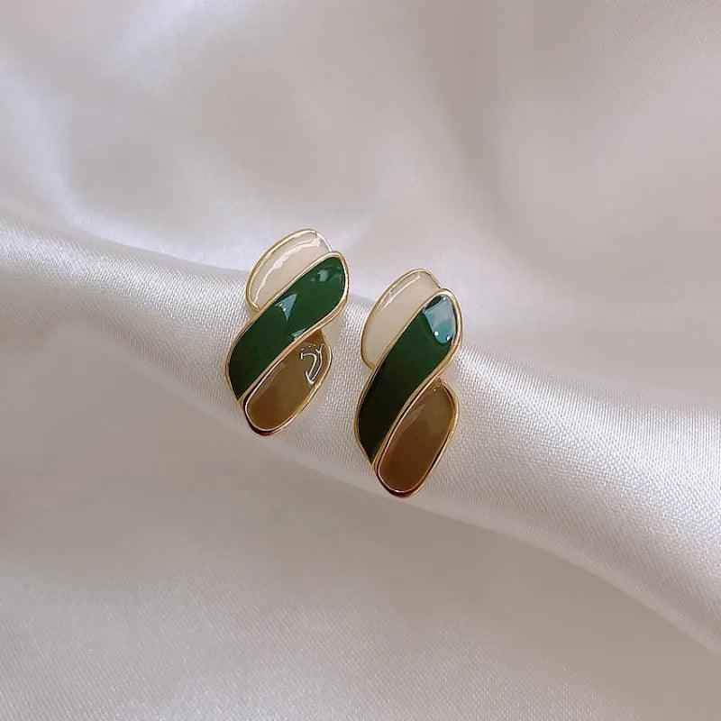 Versatile Geometric Contrasting Drop Earrings Charm Jewelry EL345 - Touchy Style .