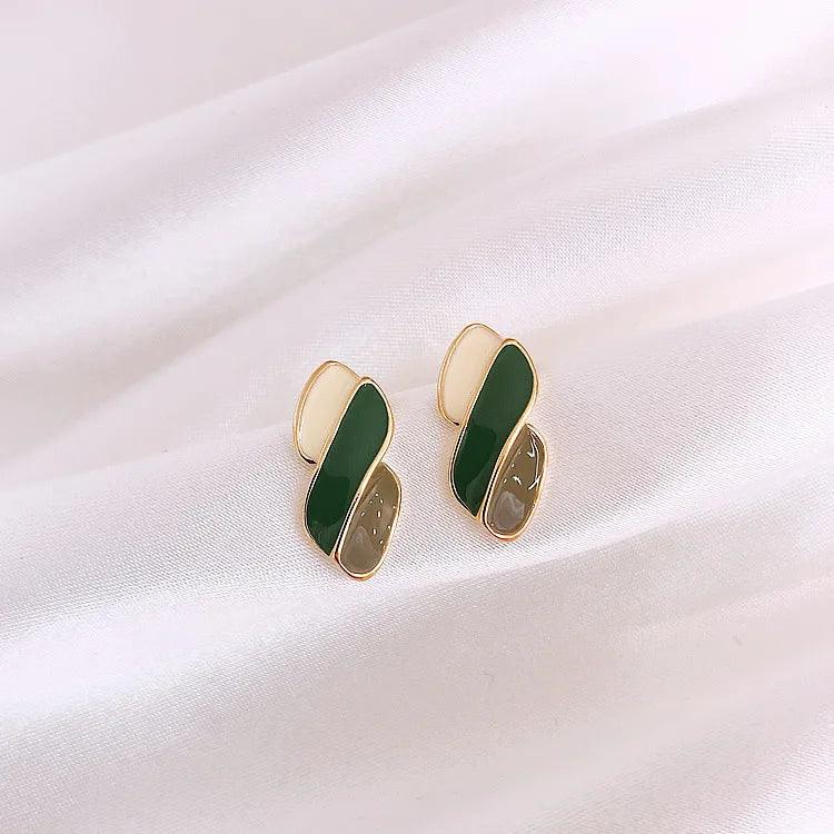 Versatile Geometric Contrasting Drop Earrings Charm Jewelry EL345 - Touchy Style .