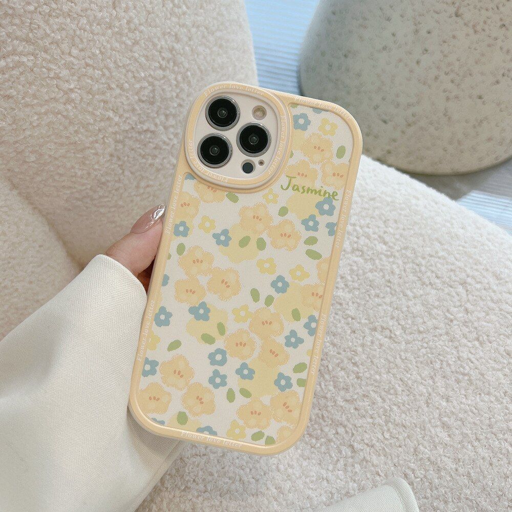 Vintage Sweet Yellow Flowers Phone Cases for iPhone 14, 13, 11, 12, Pro Max, 14 Plus, XR, XS Max, 8 Plus - Touchy Style .