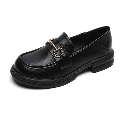 W105-6 Low Heel Outdoor Leather Loafers: Women&