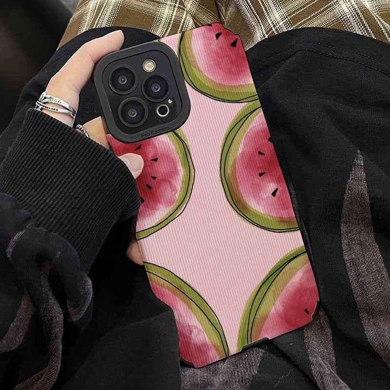 Watermelon Fruit Cute Phone Cases For iPhone 14, 13 Pro Max, 12, 11, XS Max, XR, X, 7, 8 Plus, SE - Touchy Style .