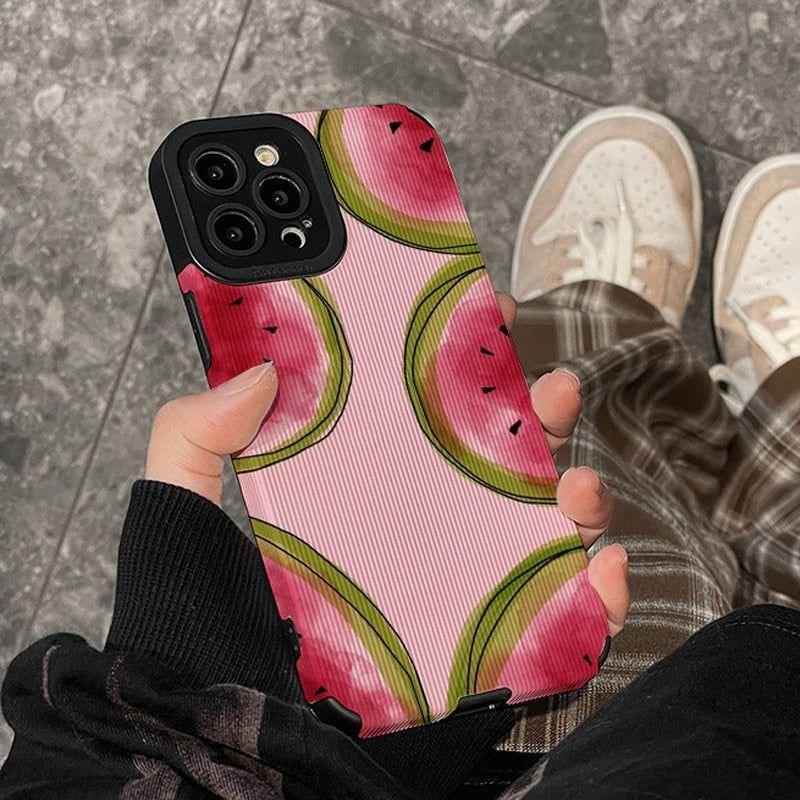 Watermelon Fruit Cute Phone Cases For iPhone 14, 13 Pro Max, 12, 11, XS Max, XR, X, 7, 8 Plus, SE - Touchy Style .