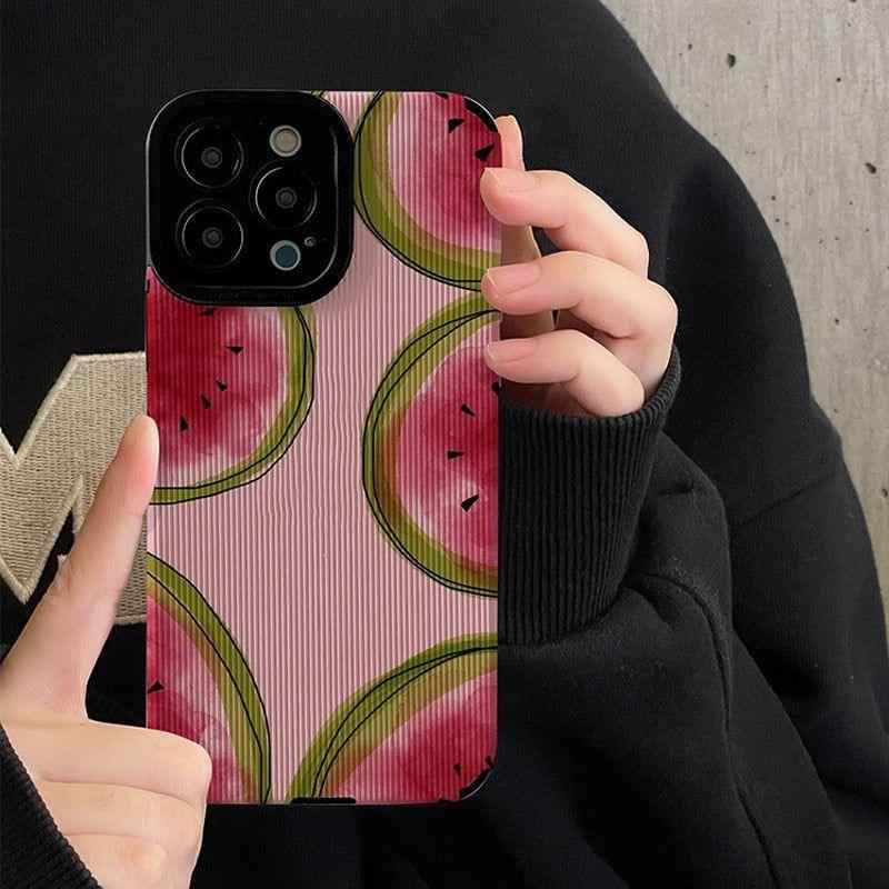 Watermelon Fruit Cute Phone Cases For iPhone 14, 13 Pro Max, 12, 11, XS Max, XR, X, 7, 8 Plus, SE - Touchy Style