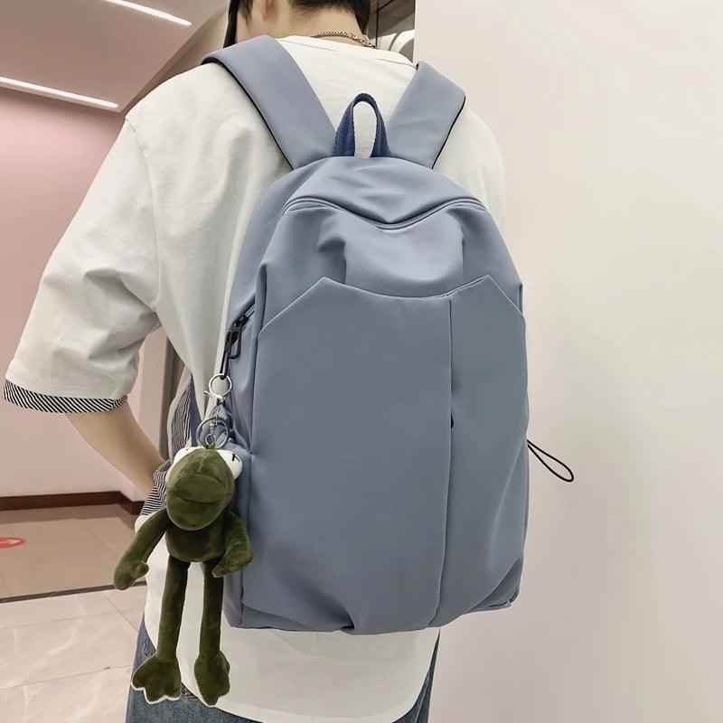 Waterproof Cool Backpack GE135: Fashion Solid Bookbag for High School - Touchy Style .