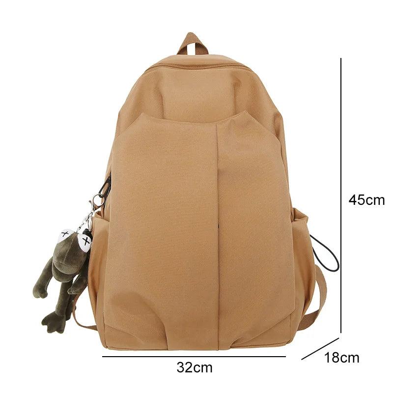Waterproof Cool Backpack GE135: Fashion Solid Bookbag for High School - Touchy Style .