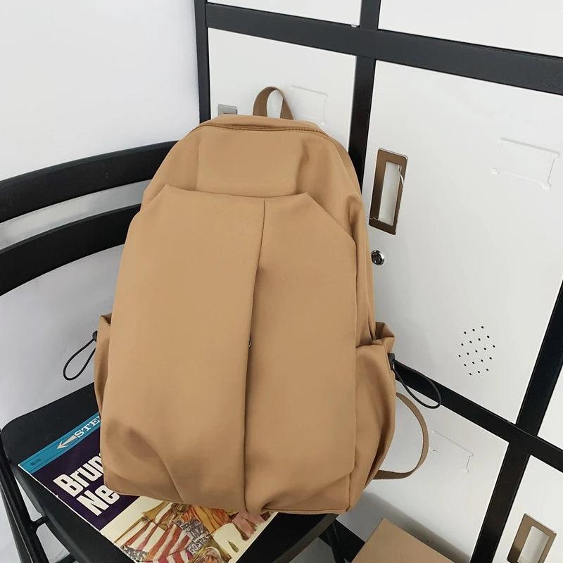 Waterproof Cool Backpack GE135: Fashion Solid Bookbag for High School - Touchy Style .