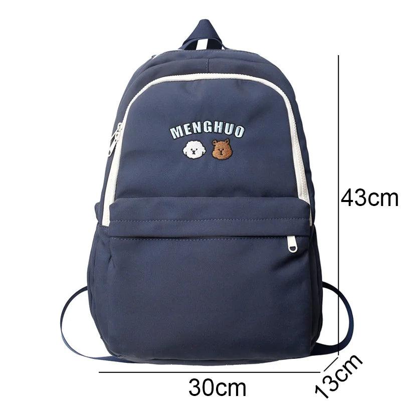 Waterproof Nylon Solid Cool Backpack RX443- Korean Style For Teenagers - Touchy Style