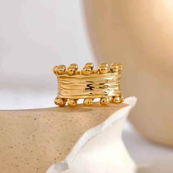 Wide Finger Rings Charm Jewelry - Stainless Steel - YH1480A Design - Touchy Style