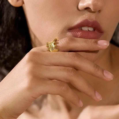 Wide Finger Rings Charm Jewelry - Stainless Steel - YH1480A Design - Touchy Style