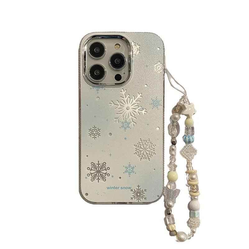 Winter Snow Hard Cute Phone Case for iPhone 15 Pro Max, 14, 13, 11, 12, and 15 Plus - Touchy Style .